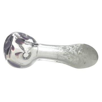 BLUE FRIT MOUTHPIECE W/ DOTTED HEAD PEANUT PIPE - 3”