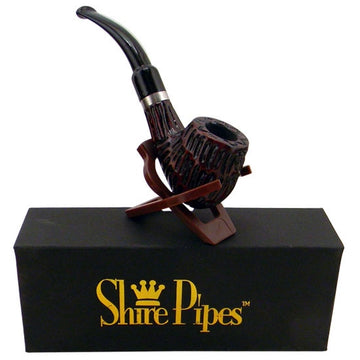 SHIRE PIPE ENGRAVED BRANDY PIPE 5.25” - ROSEWOOD