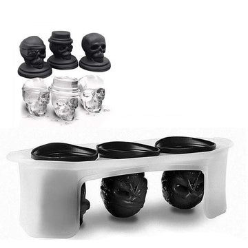DOPE MOLD SILICONE CUBE - 3-SET SKULL WITH STAND