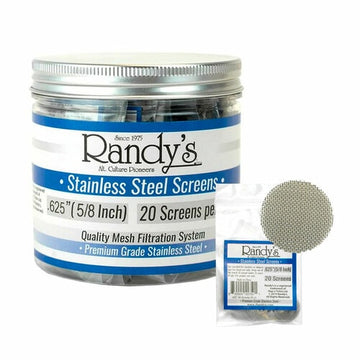 RANDY’S STAINLESS STEEL SCREENS .625” - 20 SCREENS PER BAG